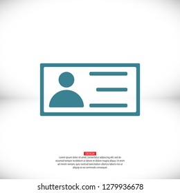 vector icon business card