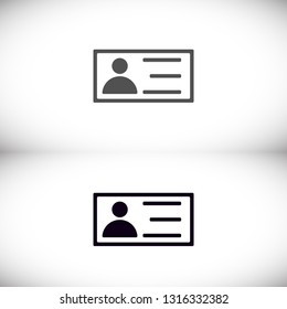 vector icon business card