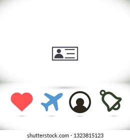 vector icon business card