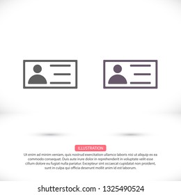 vector icon business card