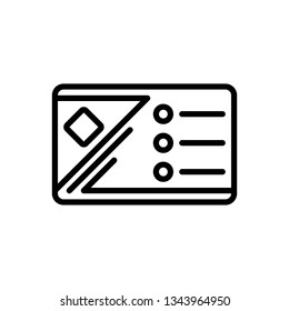 Vector icon for business card