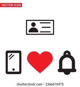 vector icon business card