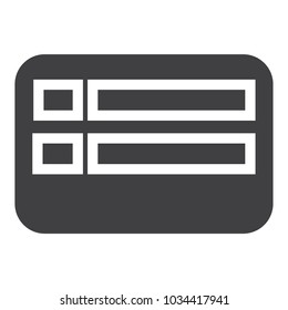 Vector icon business card isolated on white background