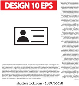 vector icon business card . Lorem Ipsum Illustration design