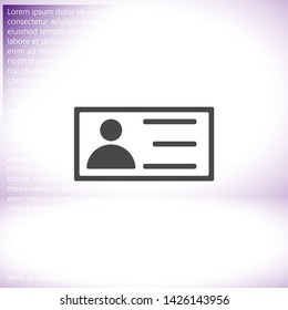 vector icon business card . Lorem Ipsum Illustration design