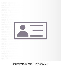 vector icon business card . Lorem Ipsum Illustration design