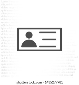 vector icon business card . Lorem Ipsum Illustration design