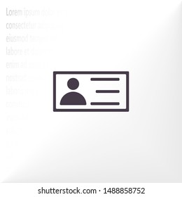 vector icon business card . Lorem Ipsum Illustration design
