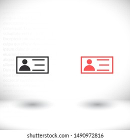 vector icon business card . Lorem Ipsum Illustration design