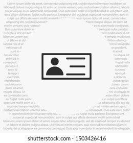 vector icon business card . Lorem Ipsum Illustration design