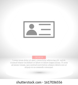 vector icon business card . Lorem Ipsum Illustration design