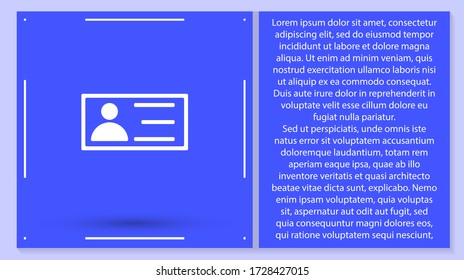 vector icon business card . Lorem Ipsum Illustration design