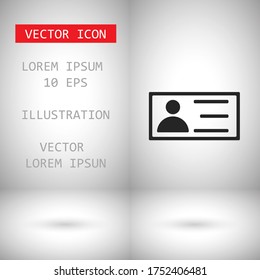 tarjeta de negocio de icono vector. Lorem Ipsum Diseño de ilustración