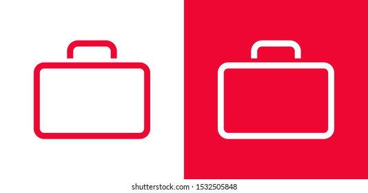 Вriefcase vector icon, Business concept, Case icon, Portfolio illustration