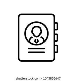 Vector icon for business contacts