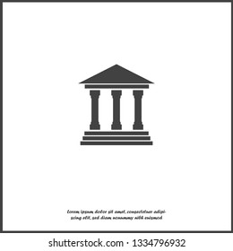 Vector icon of a business office building  on white isolated background. Layers grouped for easy editing illustration. For your design.