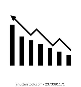 vector icon of business statistics ups and downs in income