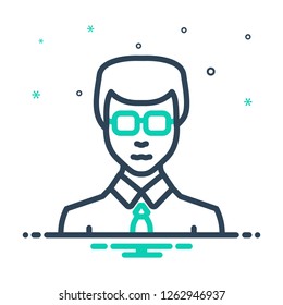 Vector icon for businessman