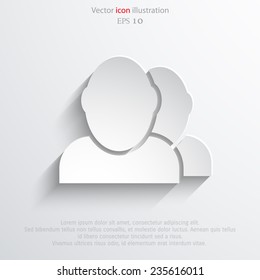 Vector icon of businessman, flat design. Eps 10 illustration.