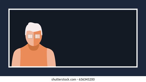 Vector icon of businessman on visiting card