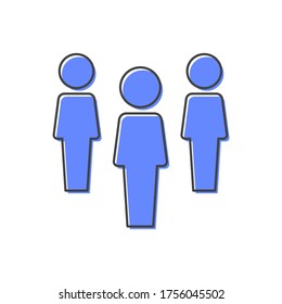 Vector icon of a businessman. Businessman at work cartoon style on white isolated background.