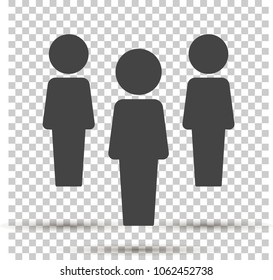 Vector icon of a businessman. Businessman at work on transparent background.