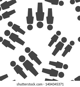 Vector icon of a businessman. Businessman at work seamless pattern on a white background.