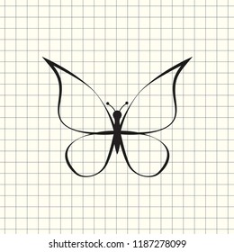 Vector icon butterfly