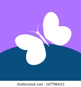 Un icono vectorial de una mariposa