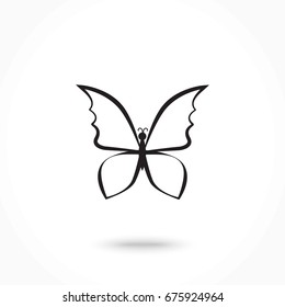 Vector icon butterfly