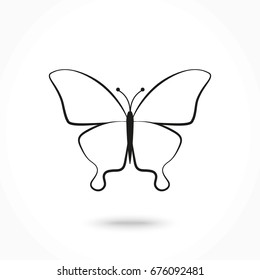 Vector icon butterfly