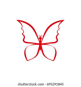 Vector icon butterfly