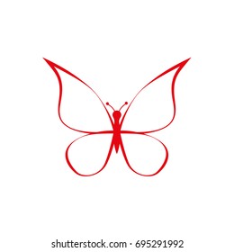 Vector icon butterfly