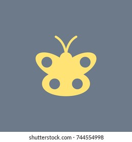 Vector icon of butterfly. Eps-10.