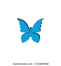 Vector icon butterfly
isometric. 3d  sign isolated on white background.