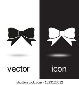 Vector icon butterfly on black and white background