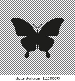 Vector icon butterfly on a transparent background