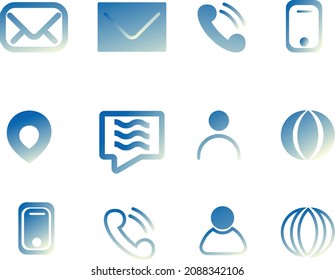 vector icon button set illustration graphic group 