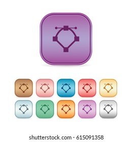 Vector Icon - Vector Button Icon Set in Various Color
