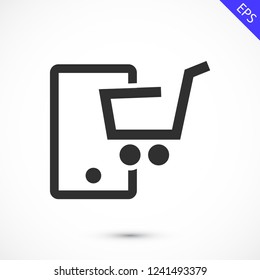 vector icon buy from phone 10 EPS