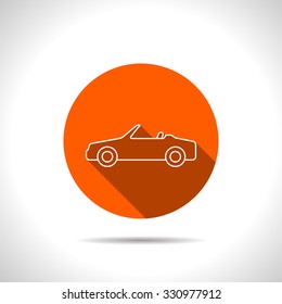 Vector icon of cabriolet