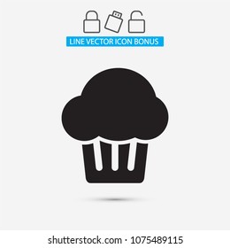 Vector icon cake 10 EPS