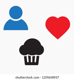 Vector icon cake 10 EPS
