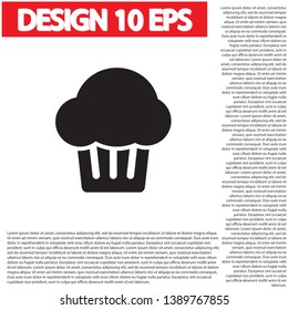 Vector icon cake 10 EPS . Lorem Ipsum Illustration design