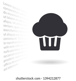 Vector icon cake 10 EPS . Lorem Ipsum Illustration design