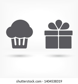 Vector icon cake 10 EPS . Illustration design