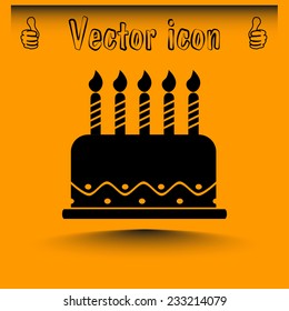 Vector icon cake