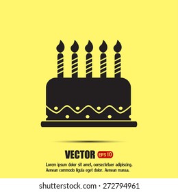 Vector icon cake