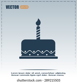 Vector icon cake