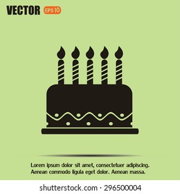 Vector icon cake